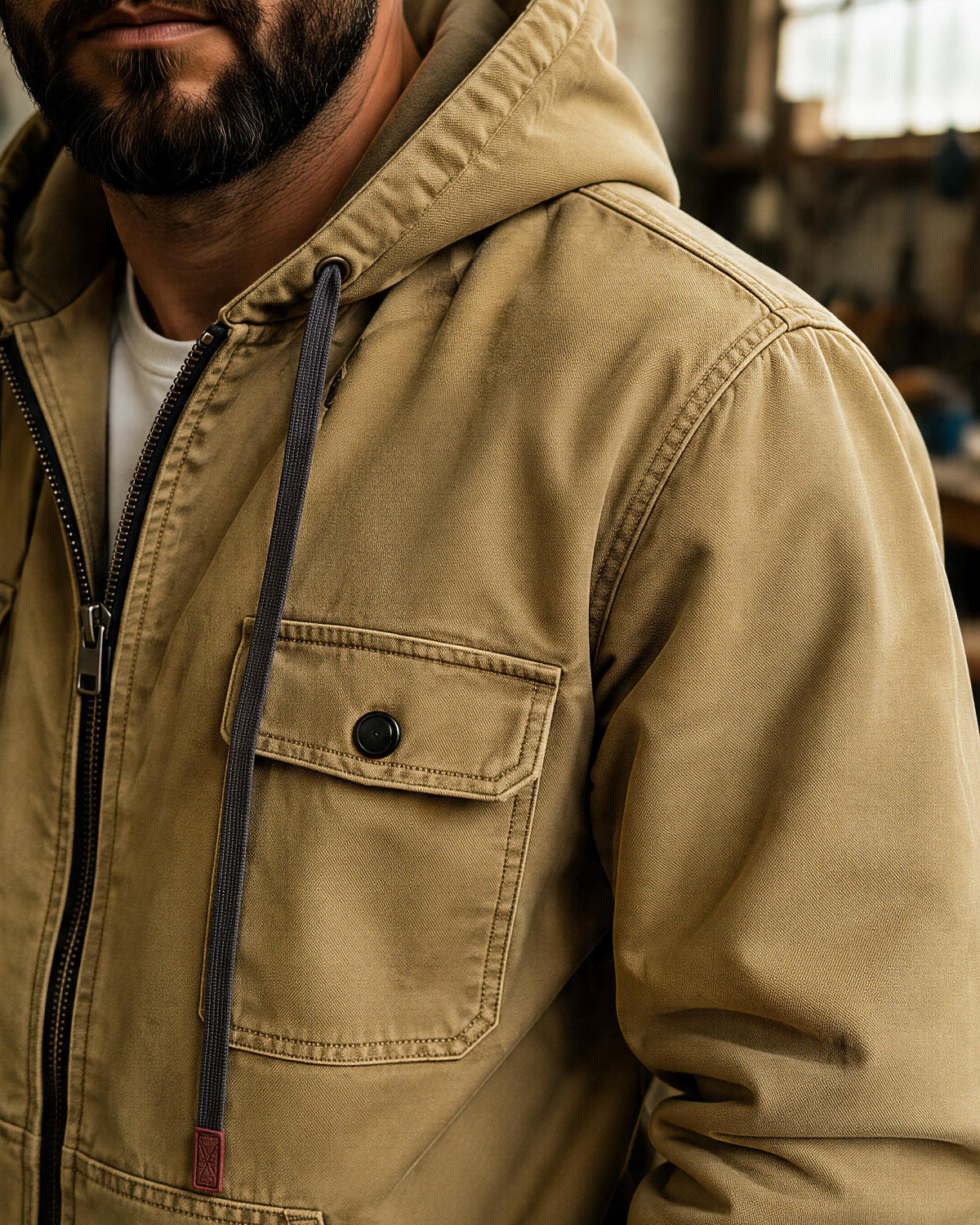 Men's Hooded Cargo Jumpsuit
