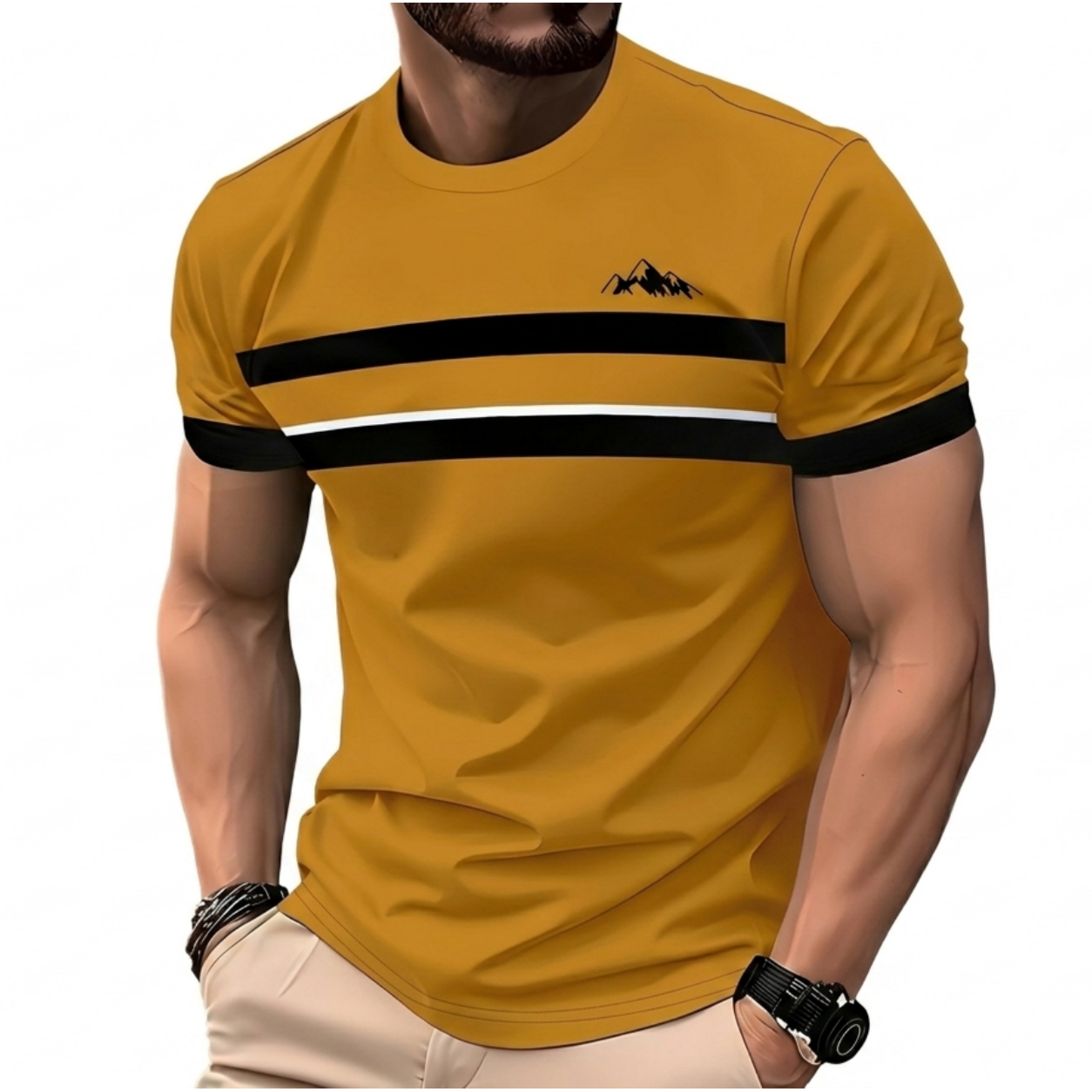 ☀️3-Pack Men’s Gradient Stripe Quick-Dry T-Shirts