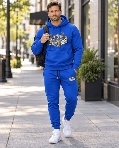 Men's Deer Camo Graphic Hoodie & Jogger Pants Set