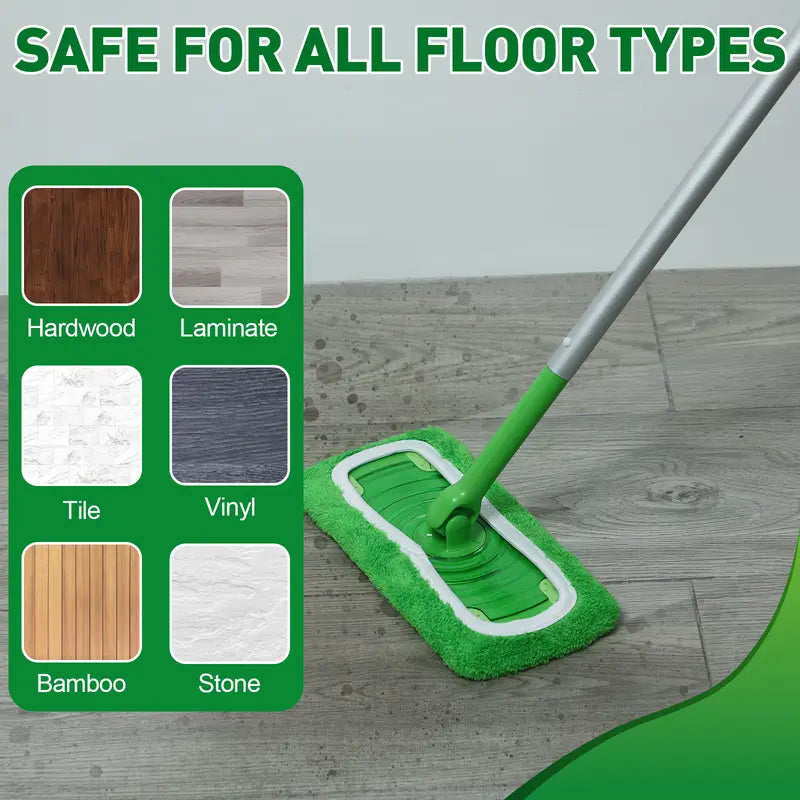 💦Machine Washable Microfiber Mop Refills (8-Pack) – Reusable Heavy-Duty Flat Pads for Effortless Cleaning ✨