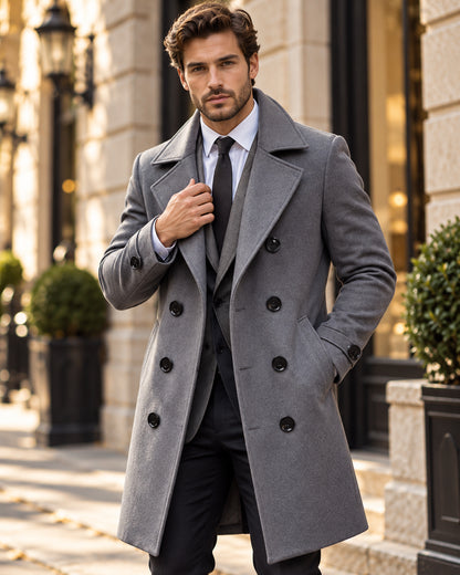 Men’s Classic Double-Breasted Trench Coat
