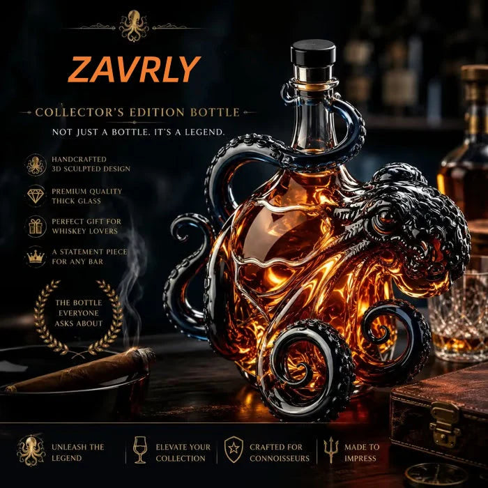 Octopus Black Spiced Rum Collector's Bottle