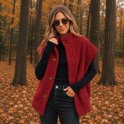 Cozy Oversized Sherpa Fleece Vest