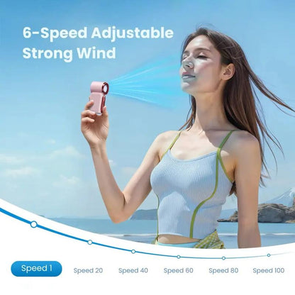 🔥Limited time sale🌬️Mini Handheld Fan with LED Display