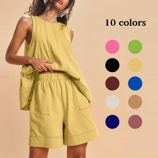 ☀️ Breezy Cotton-Linen Two-Piece Set