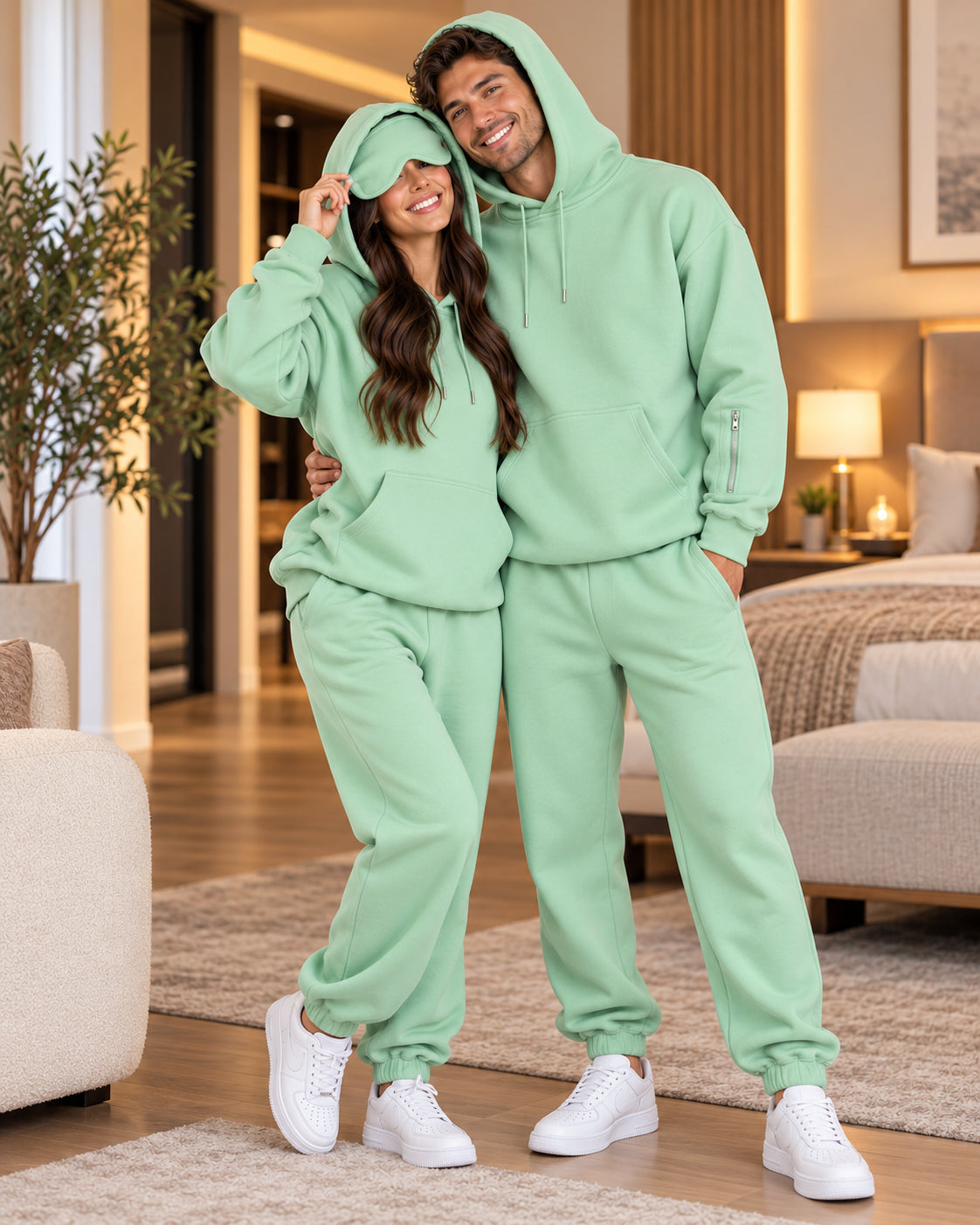 Multi-Pocket Travel Hoodie & Sweatpants Set