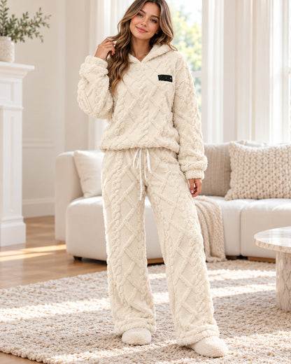 Women's Cozy Plush Fleece Hoodie & Pants Set