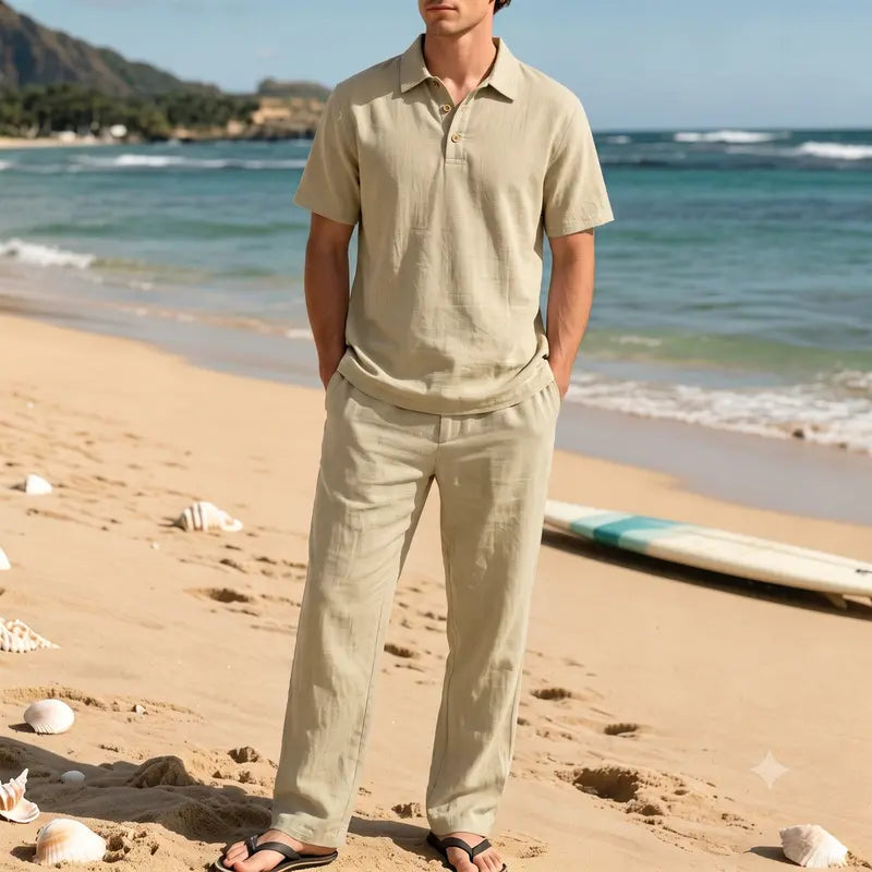Men’s Linen-Blend Vacation Set