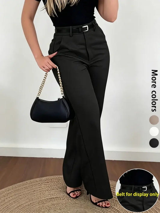 Women's High-Waist Straight-Leg Business Casual Pants