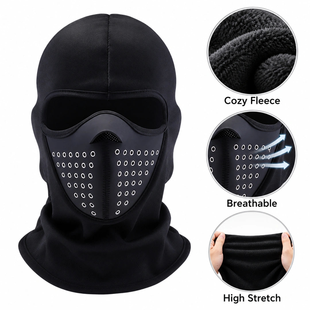 Winter Fleece Balaclava with Breathable Face Cover