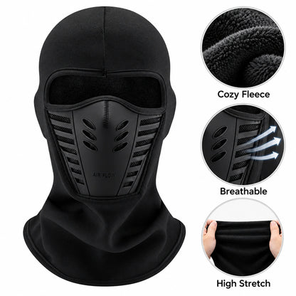 Winter Fleece Balaclava with Breathable Face Cover