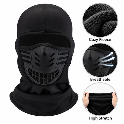Winter Fleece Balaclava with Breathable Face Cover