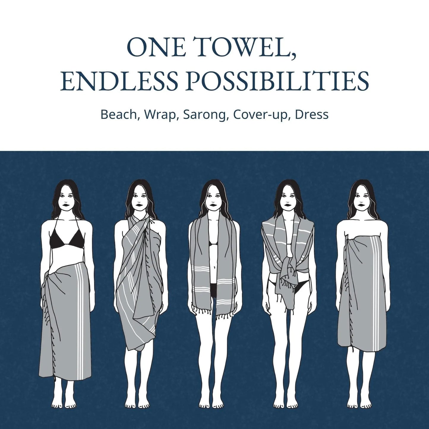 Summer Breeze XL Flat-Weave Beach Towel 🏖️ Lightweight & Sand-Free Cotton