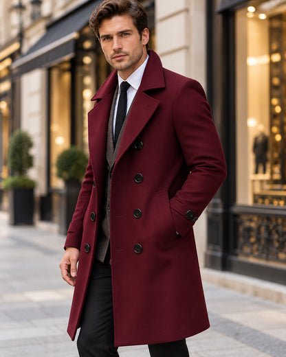 Men’s Classic Double-Breasted Trench Coat