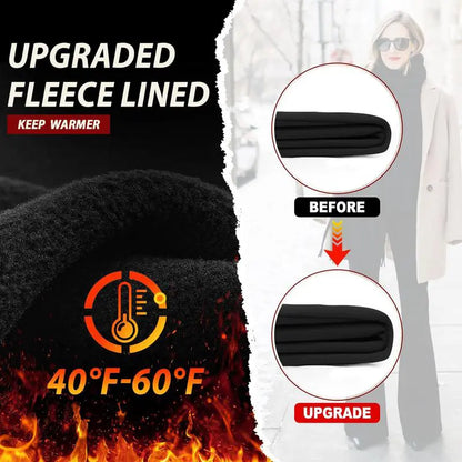 Women's Fleece-Lined High-Waisted Flare Leggings with Pockets