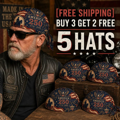 ⚡️Independence Day 49% OFF- 🏍️ America 250 Cycling Pirate Hat / Biker Headwrap