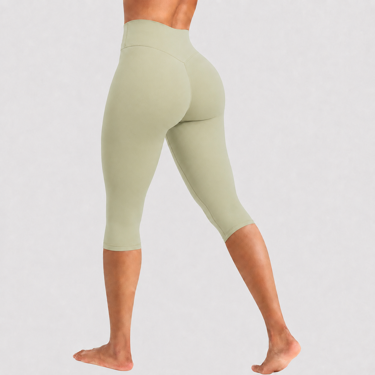 Women’s No-Front-Seam High-Waisted Scrunch Yoga Pants