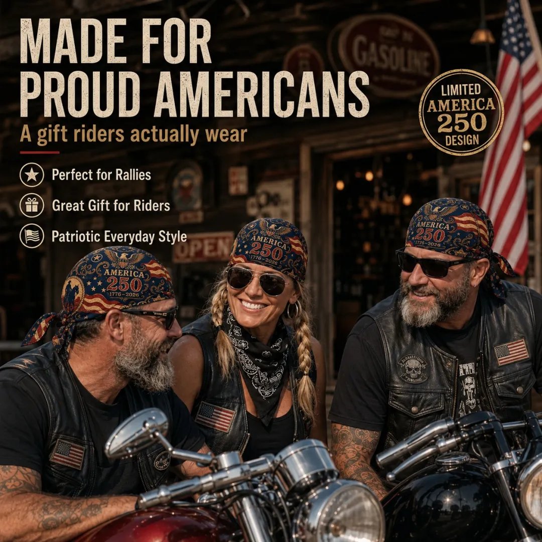 ⚡️Independence Day 49% OFF- 🏍️ America 250 Cycling Pirate Hat / Biker Headwrap