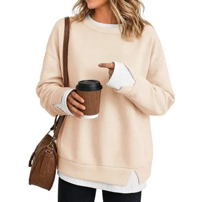 Women's Comfortable Layered-Look Crewneck Sweatshirt