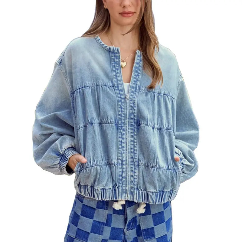Women’s Vintage Floral Denim Jacket