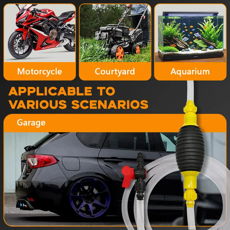 ⛽ High-Flow Manual Siphon Transfer Pump Kit