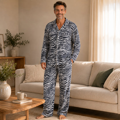 Men’s & Women’s Zebra Print Pajama Set