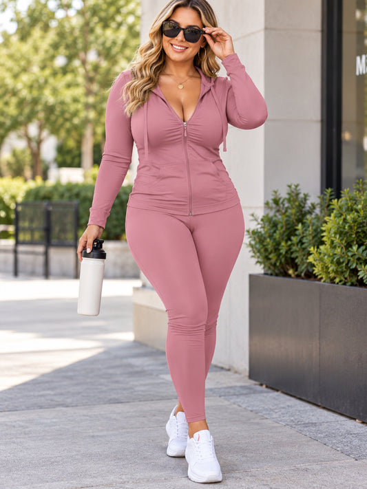 Women’s Fitted Zip-Up Hoodie & Jogger Set