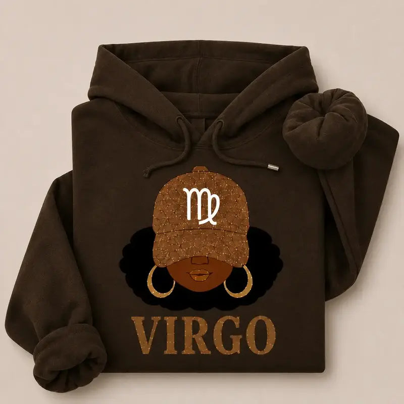 Full 12 Zodiac Afro Graphic Unisex Hoodie