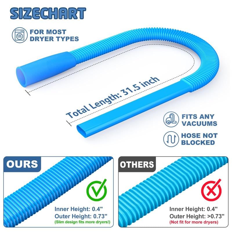 🛡️ Fire-Prevention Dryer Vent Cleaner Kit: Deep Cleaning Lint Remover Vacuum Attachment Tool ✨