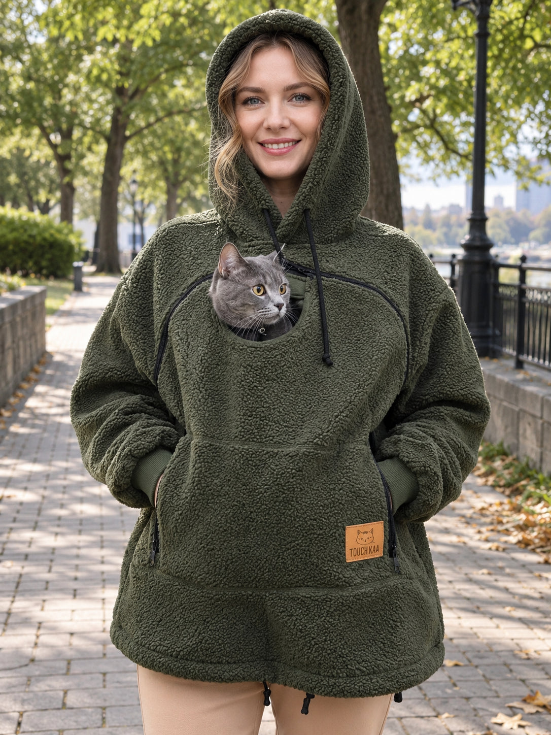 Cozy Pet Carrier Sherpa Hoodie