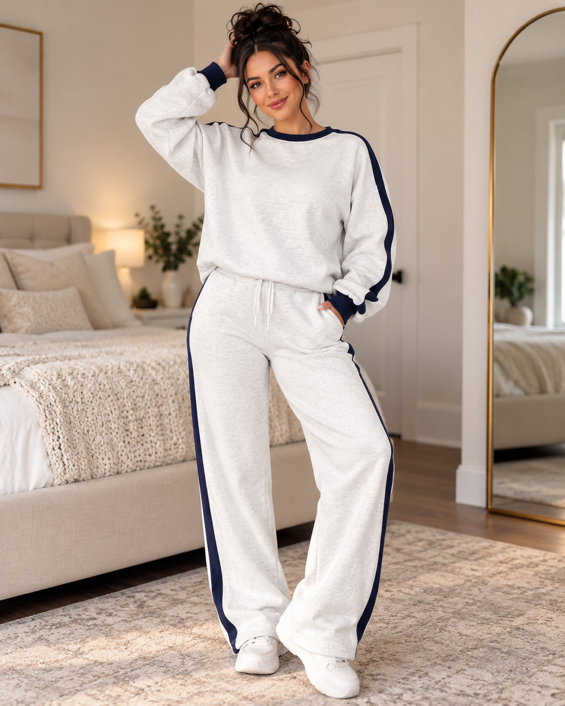 Women's Cozy Fleece 2-Piece Sweatsuit Set