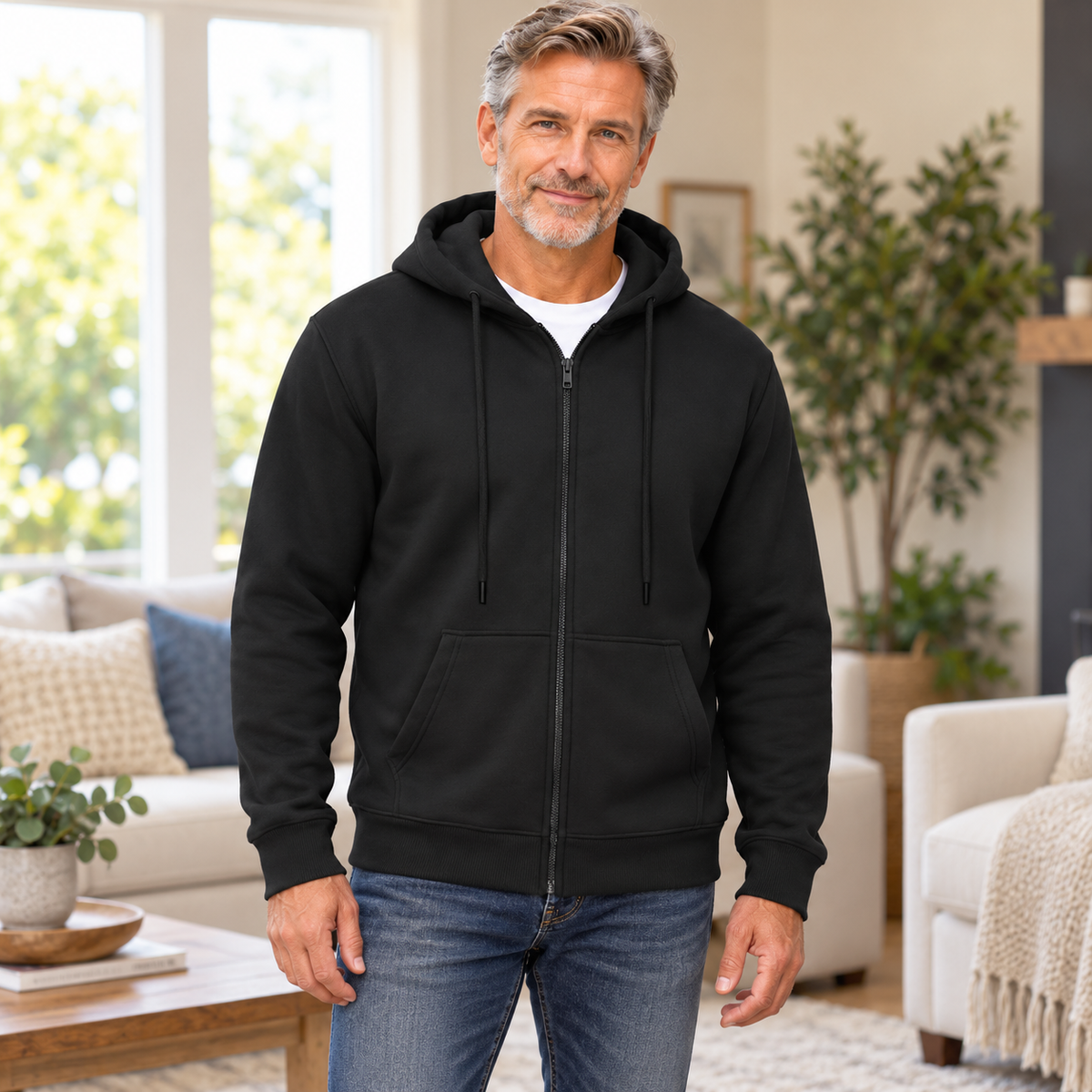 Men’s Everyday Full-Zip Hoodie with Pockets