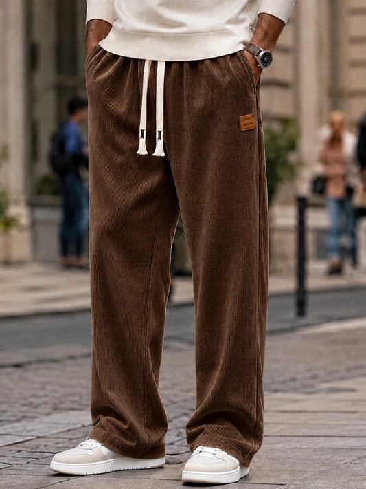 Men's Vintage Corduroy Relaxed Fit Straight Leg Pants