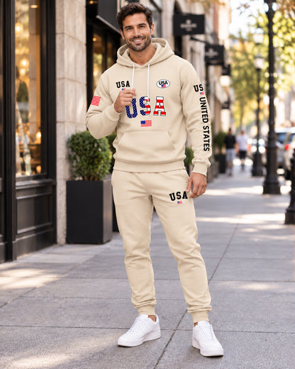 Men's USA Graphic Hoodie Set