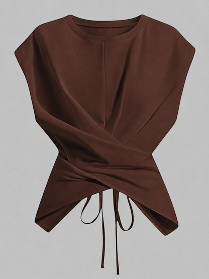 Women’s Flattering Criss-Cross Waist Tie Top