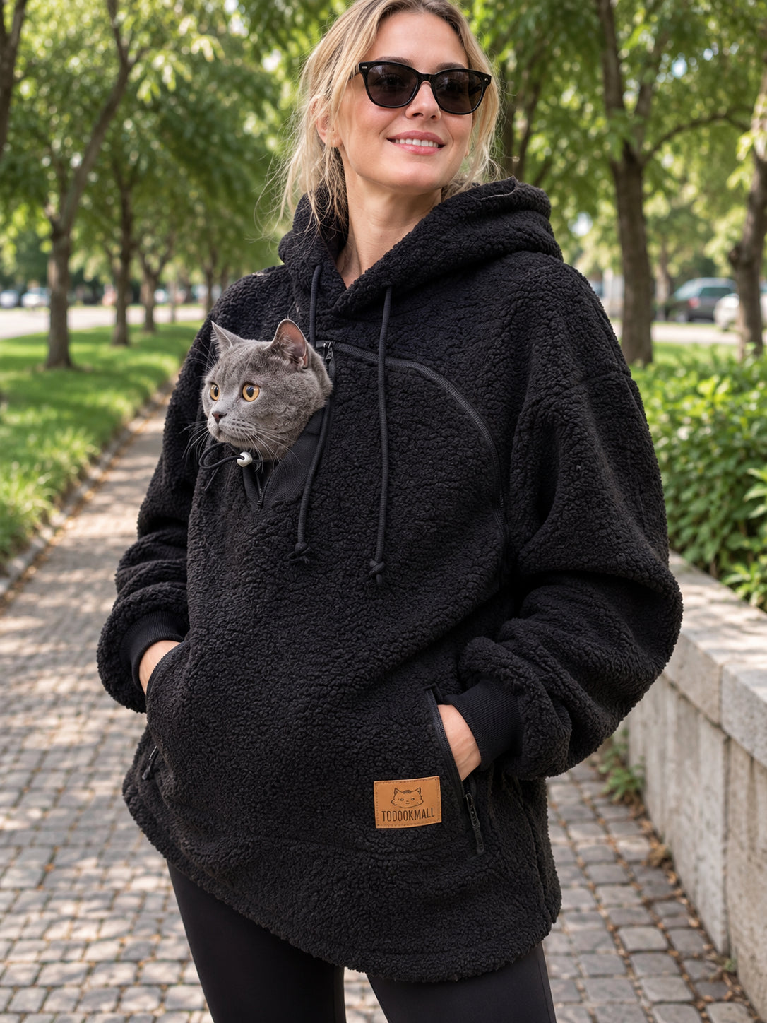 Cozy Pet Carrier Sherpa Hoodie
