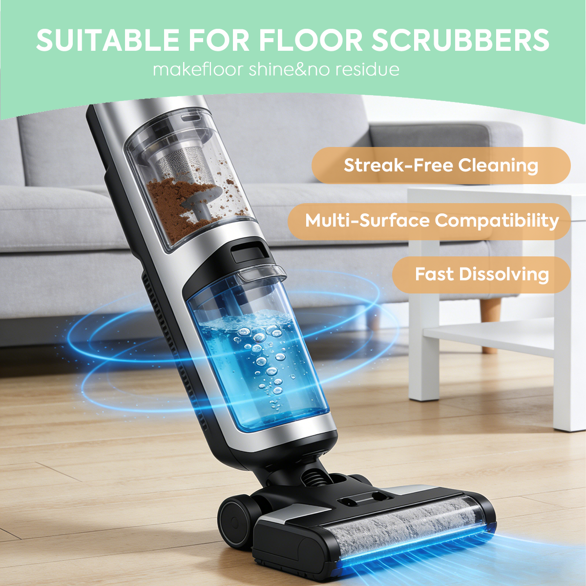⭐Efficient Floor Cleaning Tablets: Multi-Surface Solution (Lemon Scent)