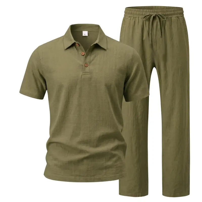 Men’s Linen-Blend Vacation Set