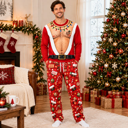 Funny 3D Christmas Matching Pajama Set