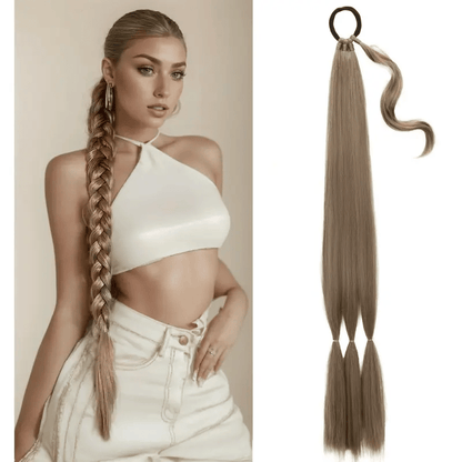 🔥Hot Sale 49% OFF - 💇‍♀️DIY Long Braid Ponytail Extension with Elastic Tie✨