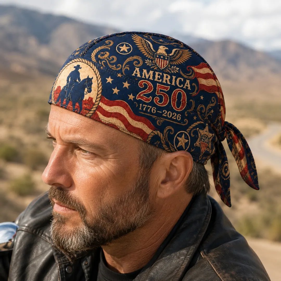 ⚡️Independence Day 49% OFF- 🏍️ America 250 Cycling Pirate Hat / Biker Headwrap