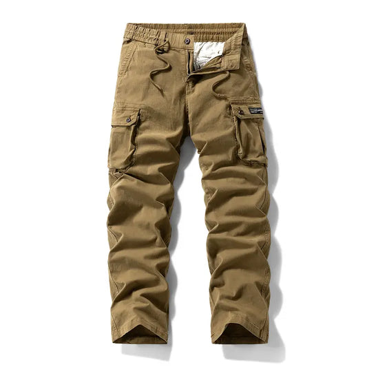 Men's High-Stretch Vintage Washed Relaxed Tapered Work Pants