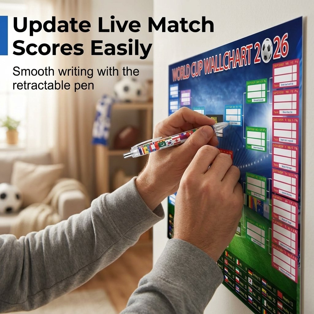 ultimate-2026-soccer-fan-wall-chart-kit-group-stage-knockout-posters-23-6-x-35-4-marker-pen-mounting-strips-included-5804