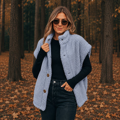 Cozy Oversized Sherpa Fleece Vest