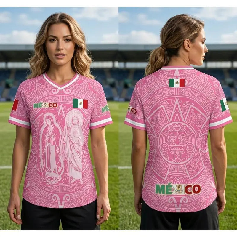 🎉Light Pink Virgencita & San Juditas Mexico 2026 Soccer Jersey