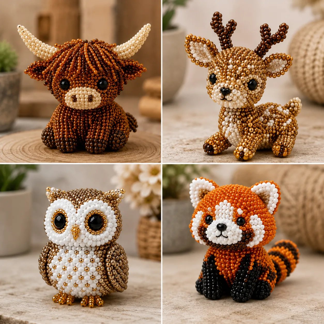 🔥Last Day 49% OFF -🧵✨Tiny 3D Beaded Animal DIY Kit