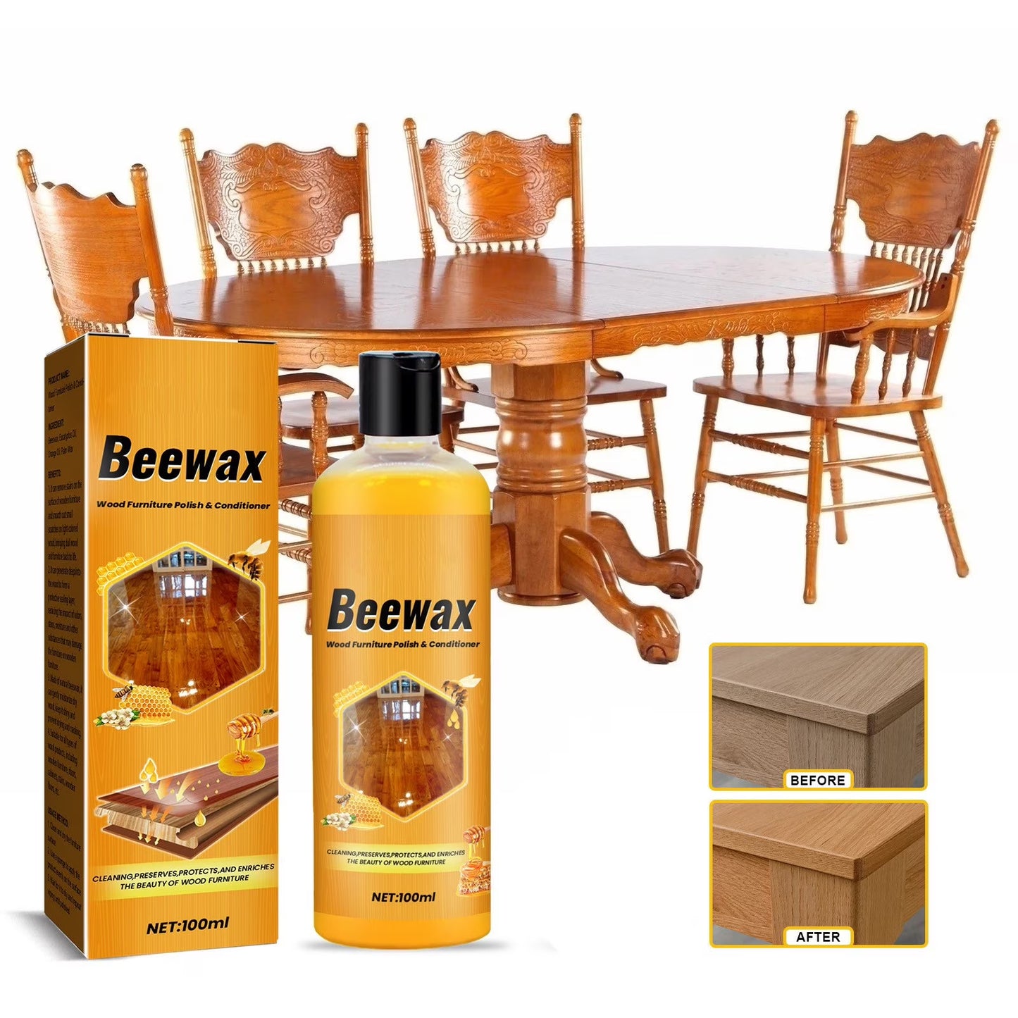🍯 Natural Beeswax Furniture Polish