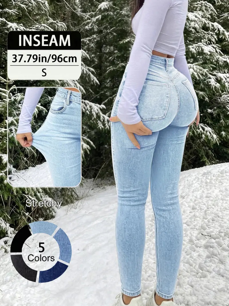 High-Waist Curve-Flattering Slim Jeans