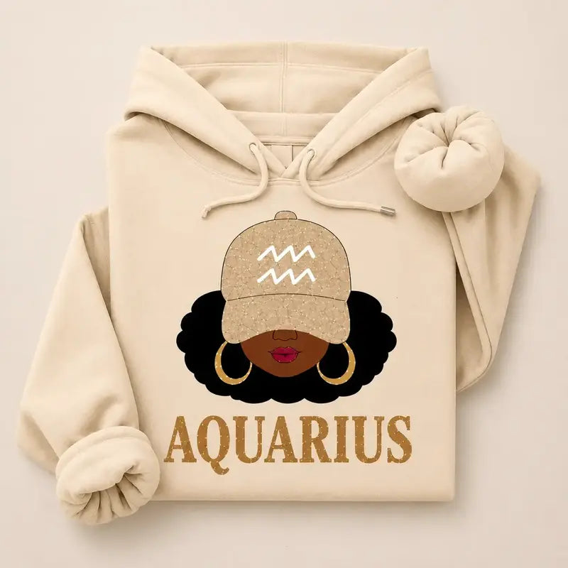 Full 12 Zodiac Afro Graphic Unisex Hoodie