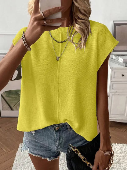 Women’s Lightweight Knit Cap-Sleeve Top